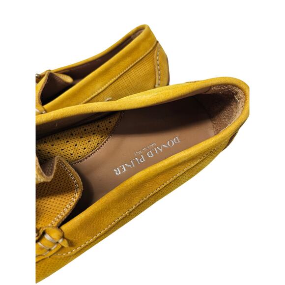Donald Pliner 11 Dacio Driver Textured Calf Leather Slip On Loafer Yellow main image 4
